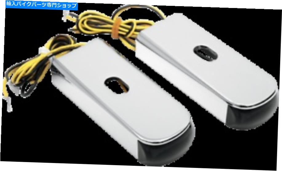 クロームパーツ 合金アートDSL8-1 LEDフェンダーストラットマーカーライトクロームアンバースモークハーリーダイナ Alloy Art DSL8-1 LED Fender Strut Marker Lights Chrome Amber Smoke Harley Dyna【並行輸入品】