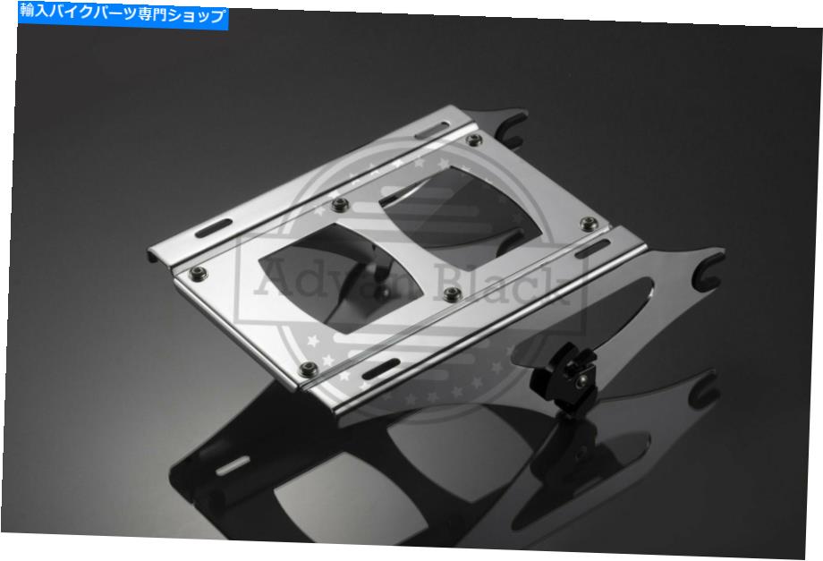 クロームパーツ Harley Touring Street 14-19のためのクロムの取り外し可能な2つのアップツアーパックマウントラック Chrome Detachable Two Up Tour Pack Mounting Rack for Harley Touring Street 14-19【並行輸入品】