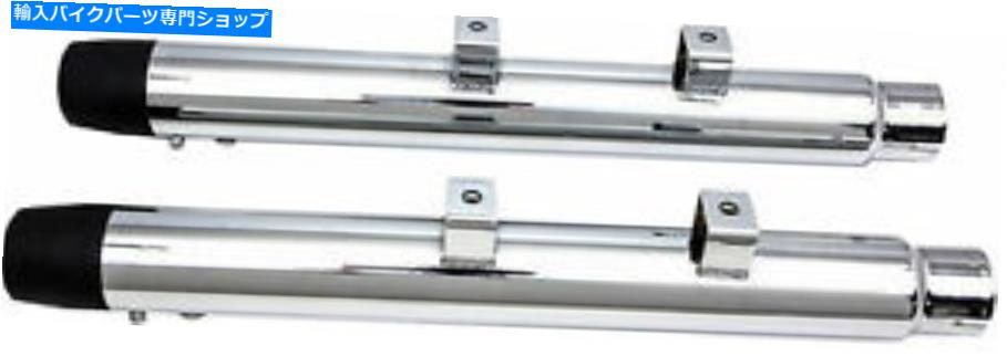 クロームパーツ ハードドライブHDラジウムマフラークロムW /ブラックエンドキャップ Harddrive Hd Radium Mufflers Chrome W/Black End Caps【並行輸入品】