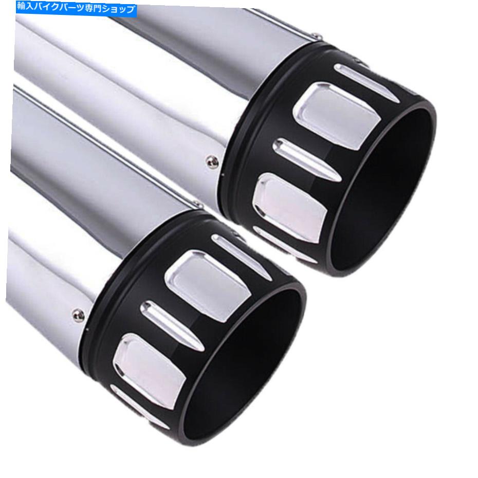 クロームパーツ ハーレーツーリングバッガーメガホンスリップマフラーパイプクロムのためのDNA DNA FOR HARLEY TOURING BAGGER MEGAPHONE SLIP ON MUFFLERS EXHAUST PIPES CHROME【並行輸入品】