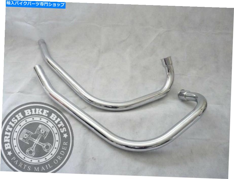 クロームパーツ クロム排気パイプ、アンバランス（ペア） - ノートンコマンドーロードスター Chrome Exhaust Pipes, Unbalanced (Pair) - Norton Commando Roadster【並行輸入品】