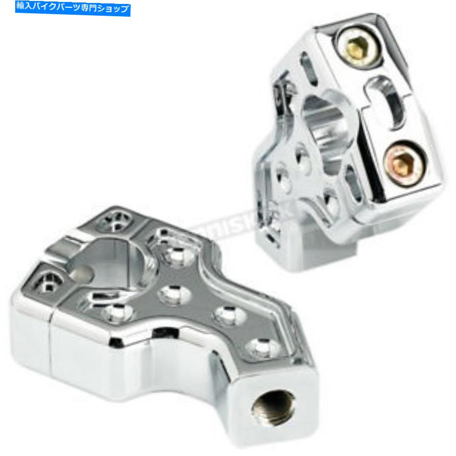 クロームパーツ ジョーカーマシンクロームデュアルプルバックハンドルバーライザー - 03-866C Joker Machine Chrome Dual Pullback Handlebar Risers - 03-866C【並行輸入品】