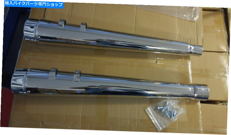 クロームパーツ ChromeメガホンスリップオンマフラーハーレーロードキングFLHR＆FLT 2017-2019 CHROME MEGAPHONE slip on mufflers HARLEY ROAD KING FLHR & FLT 2017-2019【並行輸入品】｜Us Custom Parts Shop USDM