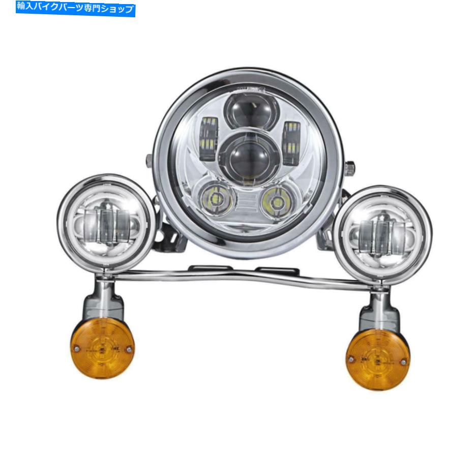 クロームパーツ Honda VTX 1300 C R S Retroのための米国5.75 "LEDのヘッドライトターンシグナルスポットライトバー US 5.75" LED Headlight Turn Signal Spot Light Bar for Honda VTX 1300 C R S RETRO【並行輸入品】｜Us Custom Parts Shop USDM