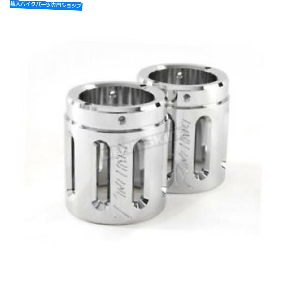 クロームパーツ Rinehart Chrome 4 In。スロットスタイルの機械加工エンドキャップ - 900-0131 Rinehart Chrome 4 in. Slot Style Machined End Cap - 900-0131【並行輸入品】