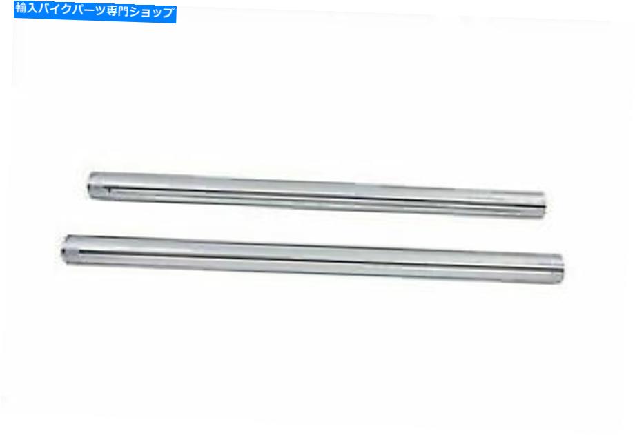 クロームパーツ Chrome 39mmフォークチューブセット27-3 / 8 Harley DavidsonのV-Twinによる総長さ Chrome 39mm Fork Tube Set 27-3/8 Total Length for Harley Davidson by V-Twin【並行輸入品】