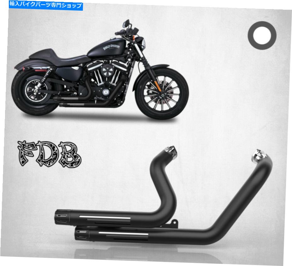 クロームパーツ Harley 2014-21鉄XL883N XL1200 x 48 MブラックエキゾーストスマッシングギアFDB Fit For Harley 2014-21 IRON XL883N XL1200 X48 M Black Exhaust Smashing Gear FDB【並行輸入品】