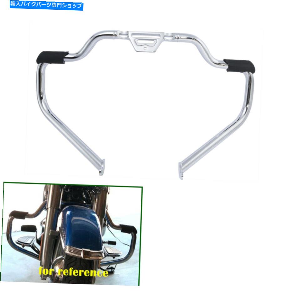 クロームパーツ 口ひげエンジンガードクラッシュバーフィットハーレーソフトストリートファットボブ2018-2021 Mustache Engine Guard Crash Bar Fit For Harley Softail Street Fat Bob 2018-2021【並行輸入品】