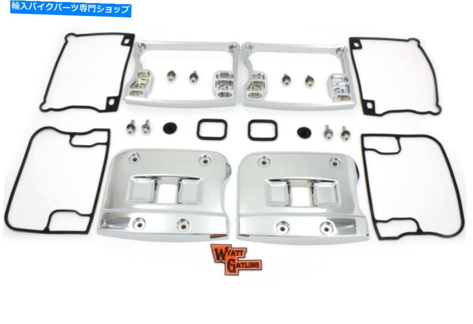 クロームパーツ Wyatt Gatling Top Rocker BoxカバーとDリングセットクロム、ハーレーダビッドソン、... Wyatt Gatling Top Rocker Box Cover and D-Ring Set Chrome,for Harley Davidson,...【並行輸入品】｜Us Custom Parts Shop USDM