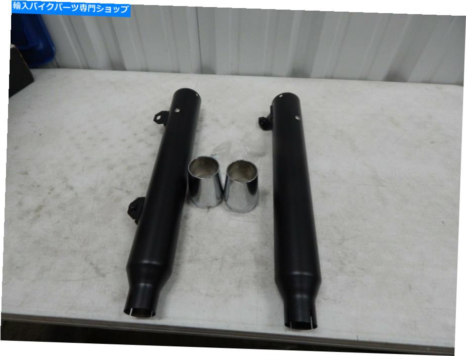 クロームパーツ ラッシュ排気ブラックスリップオンクロームチップ08-10 FXDFFXDWG DYNA P / N：28615-200 Rush Exhaust Black Slip-ons Chrome Tips 08-10 FXDF FXDWG Dyna P/N: 28615-200【並行輸入品】