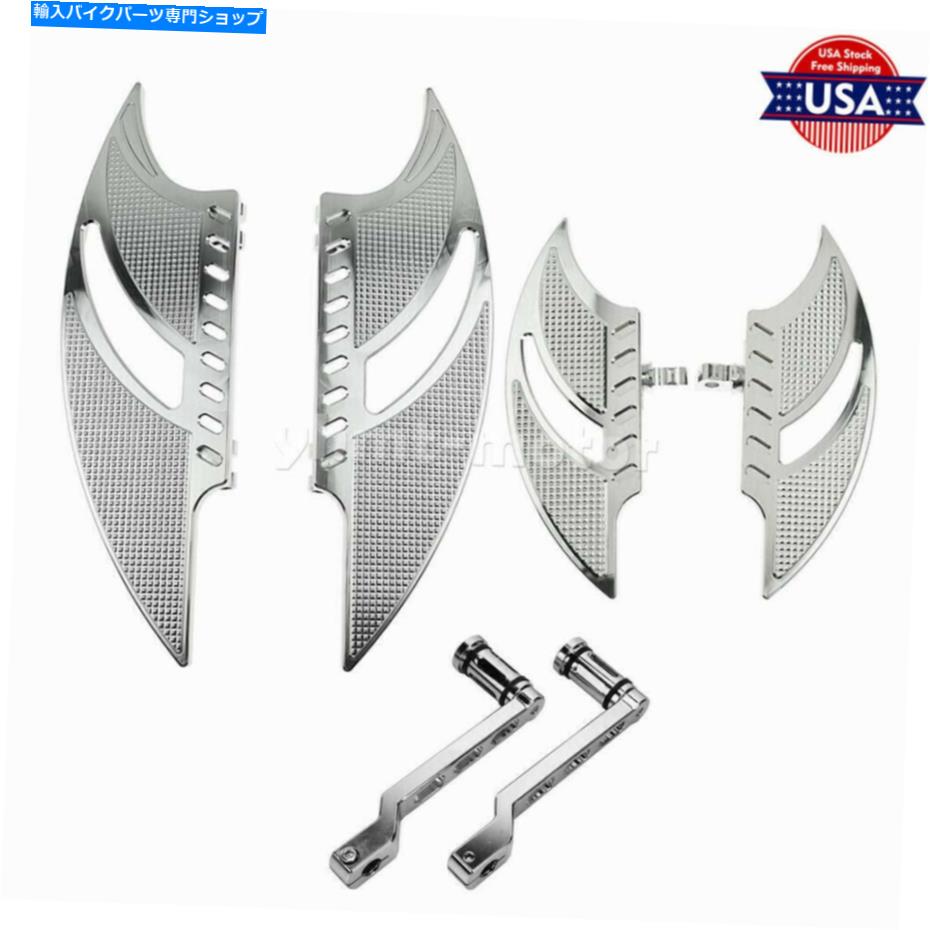 クロームパーツ Chrome Heel Toeシフトレバー前部階ボードキットハーレーツーリング Chrome Heel Toe Shift Lever Front Rear Floorboard Kit Fit For Harley Touring【並行輸入品】