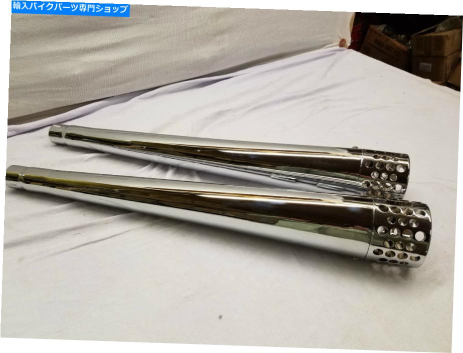 クロームパーツ Chrome 4 "マフラーズハーリーツーリングスイスチーズウルトラクラシックグライドキング Chrome 4" Slip On Mufflers Harley Touring Swiss Cheese Ultra Classic Glide King【並行輸入品】｜Us Custom Parts Shop USDM