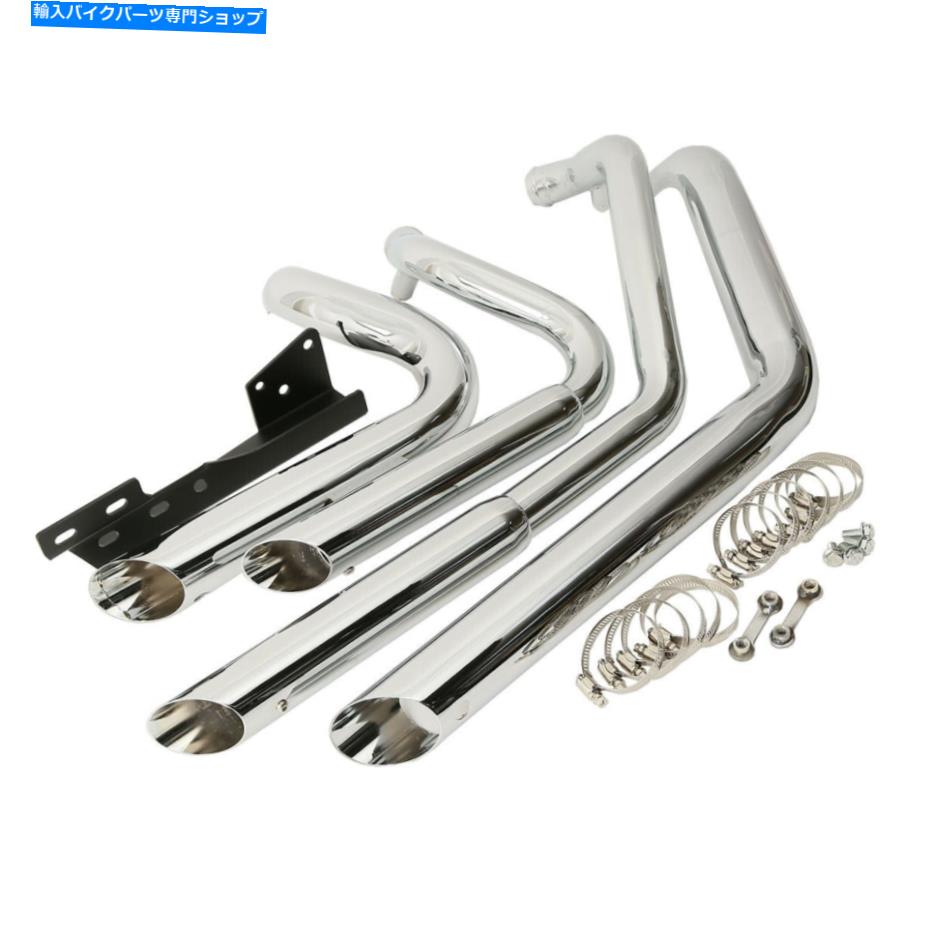 クロームパーツ ハーリースポーツスターXL 883 1200 2004-2013のためのスタガのショートショットの排気管 Staggered Shortshot Exhaust Pipes Fit For Harley Sportster XL 883 1200 2004-2013【並行輸入品】