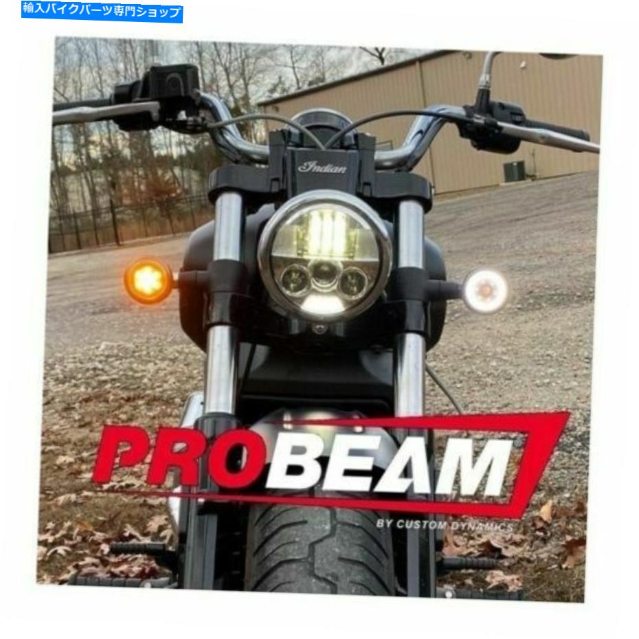 クロームパーツ カスタムダイナミクスプローブダイナミックリングスフロントLEDターンシグナルクロームスカウト15-21 CUSTOM DYNAMICS PROBEAM DYNAMIC RINGZ FRONT LED TURN SIGNALS CHROME SCOUT 15-21【並行輸入品】|Us Custom Parts Shop USDM