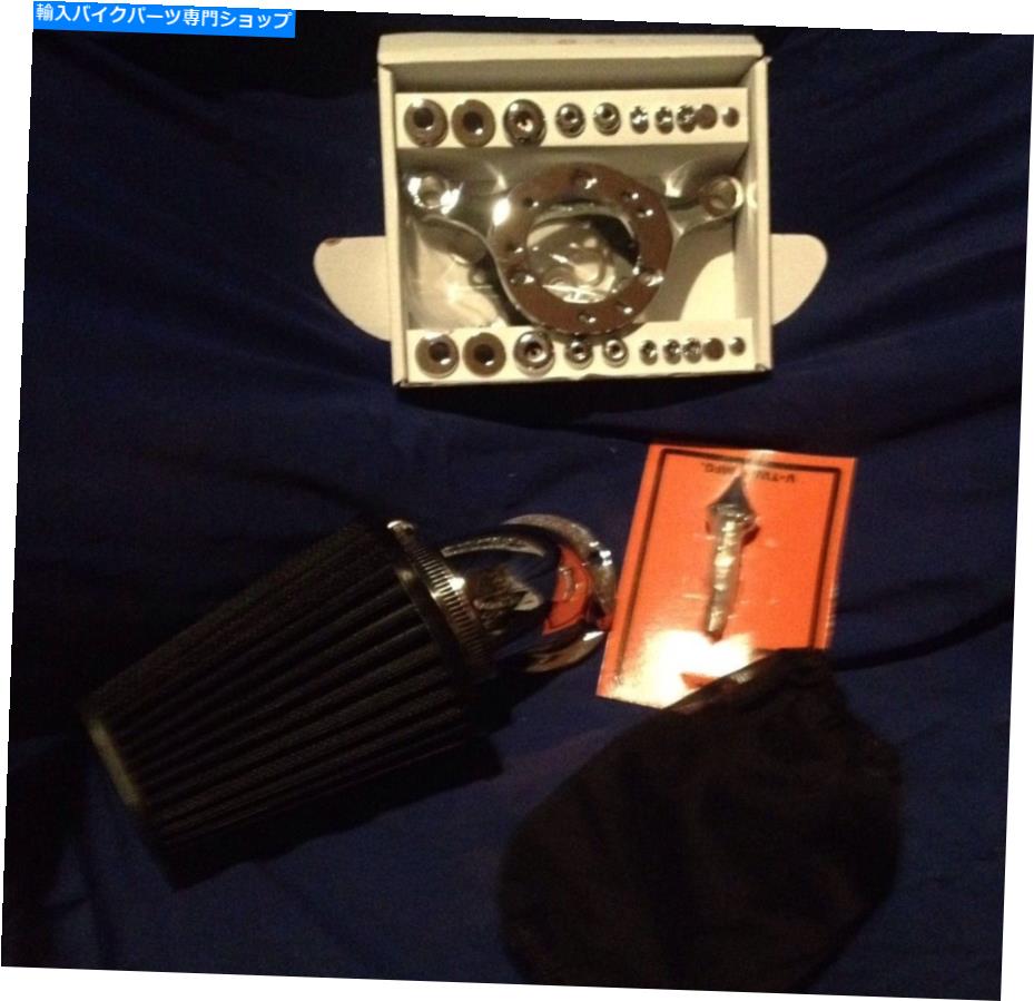 クロームパーツ S＆SスーパーEキャブレターを使用したエアクリーナー90枯れエルボクロム完全なキットすべてのYR Air Cleaner 90 Deg Elbow Chrome Using S&S Super E Carburetor Complete Kit all yr【並行輸入品】