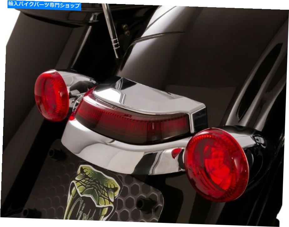 クロームパーツ CiRO Chrome Crown Taillightライトシーストリックテッククロームレッドハーレーツーリング14アップ Ciro Chrome Crown Taillight Lightstrike Tech Chrome Red Harley Touring 14-Up【並行輸入品】