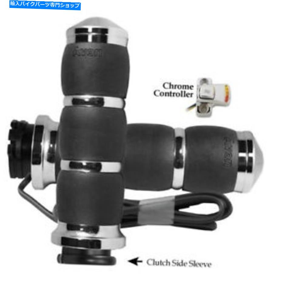 クロームパーツ Avon Chrome Velvetエアクッション加熱ハンドグリップ2008-2014ハーレーTBW Avon Chrome Velvet Air Cushion Heated Hand Grips for 2008-2014 Harley TBW【並行輸入品】