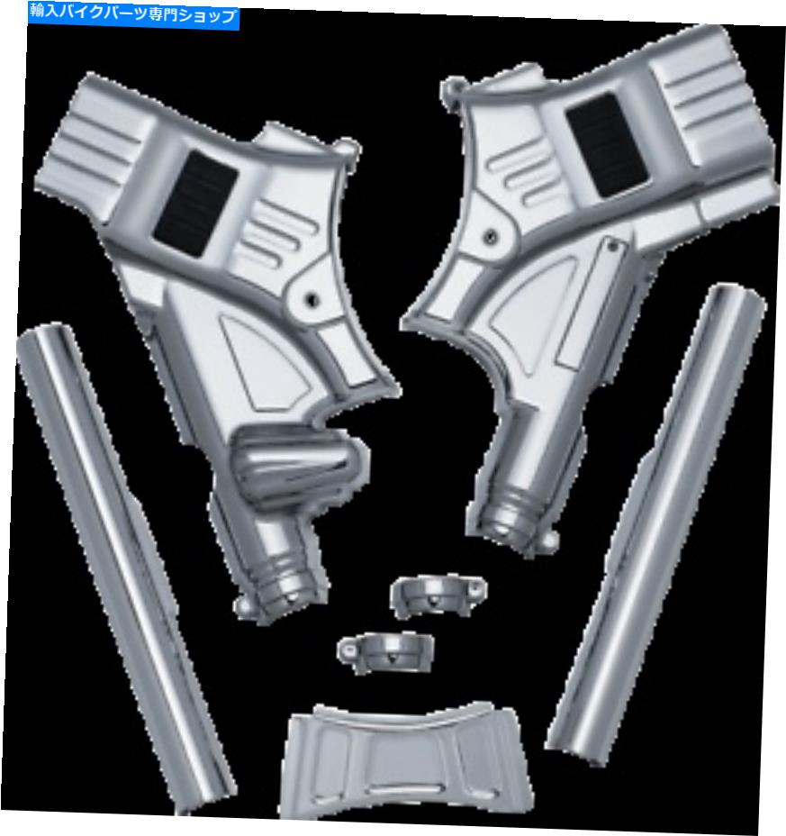 クロームパーツ クレアキンデラックスクロームネックカバーキット - 2014 upハーレーツーリングFLH＆FLT 6955 Kuryakyn Deluxe Chrome Neck Cover Kit for 2014-Up Harley Touring FLH & FLT 6955【並行輸入品】｜Us Custom Parts Shop USDM