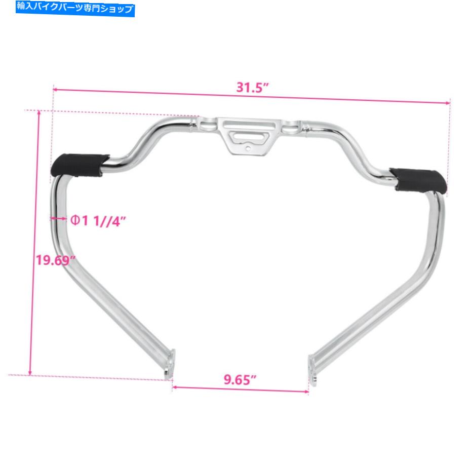 クロームパーツ 口ひげエンジンガードバーフィットハーレーソフトストリートボブファットボーイ2018-2021 19 Mustache Engine Guard Bar Fit For Harley Softail Street Bob Fat Boy 2018-2021 19【並行輸入品】