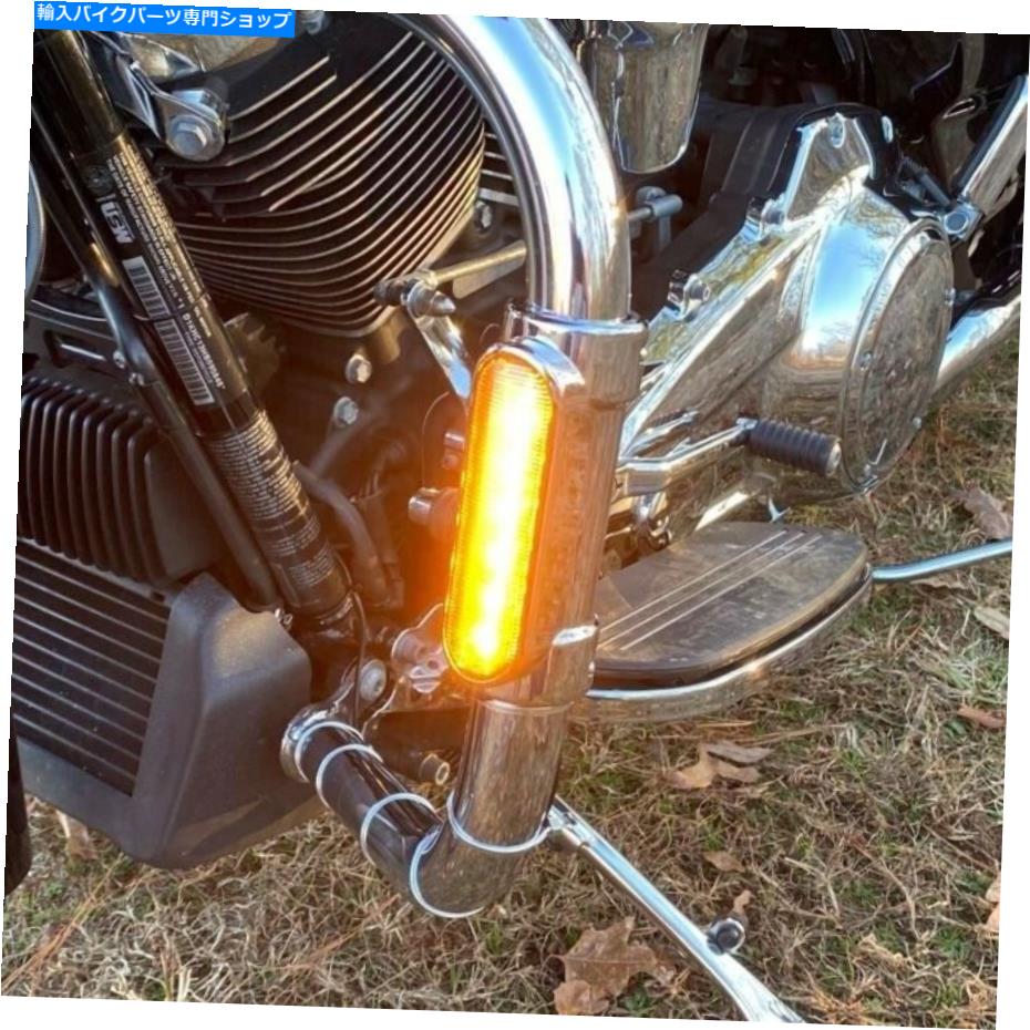 クロームパーツ カスタムダイナミクスラン&ターン信号クロムエンジンガードLEDライトハーレーFLH 97-13 Custom Dynamics Run & Turn Signal Chrome Engine Guard LED Light Harley FLH 97-13【並行輸入品】|Us Custom Parts Shop USDM