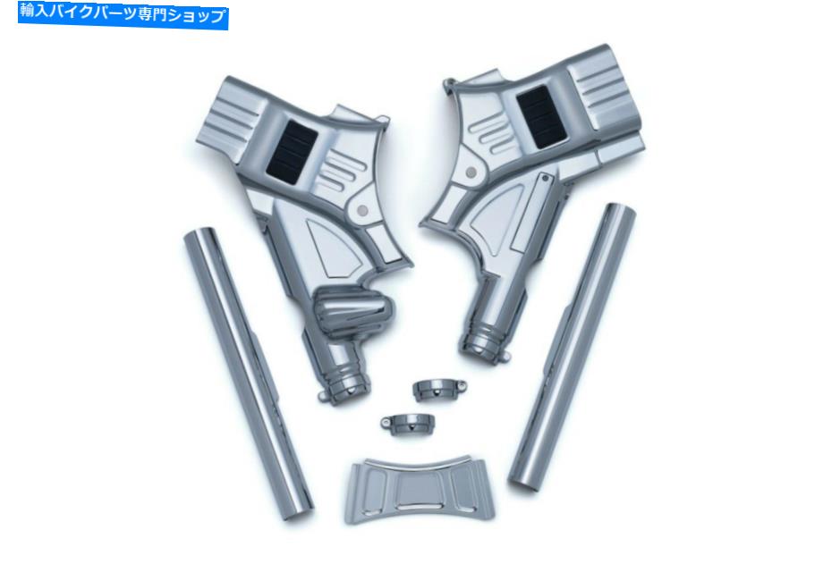 クロームパーツ Kuryakyn Chrome Deluxeネックカバーハーレーツーリングモデル14アップ Kuryakyn Chrome Deluxe Neck Covers for Harley Touring Models 14-Up【並行輸入品】