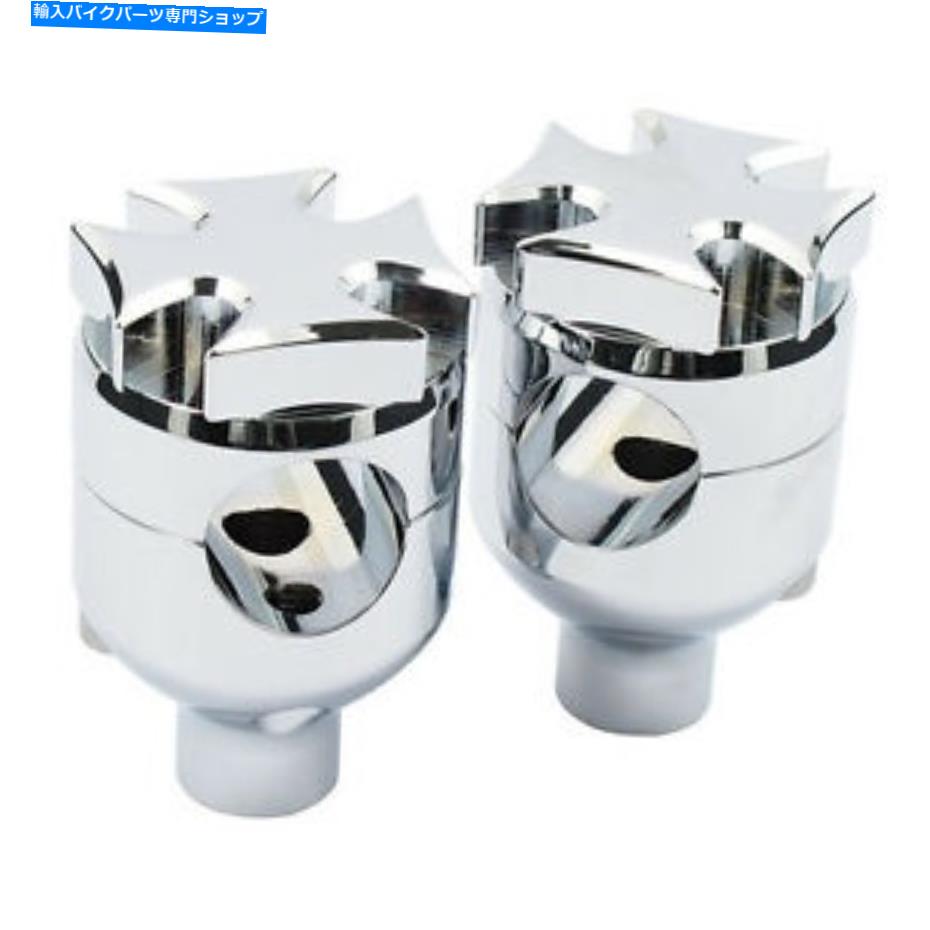 クロームパーツ ライザーマレーサークロスクローム2 "ハイ、ハーレーのための - Davidson 1"ハンドルバー Riser Malteser Cross Chrome 2 " High, for Harley - Davidson With 1 " Handlebars【並行輸入品】|Us Custom Parts Shop USDM