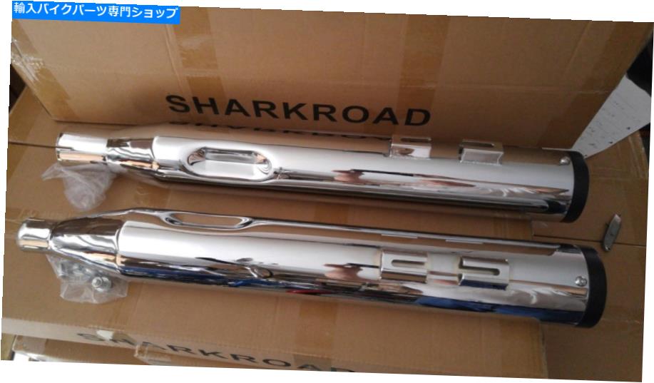 クロームパーツ 4 "デイビースリッジエンタイククロックモーダートリングマッキートーリングM8 17-2019-オリジナルのタイトルを表示 4" ハイパフォーマンス スリップ オン パイプ クローム W ブラック チップ ハーレー トーリング M8 17-2019- show original t【並行輸入品】｜Us Custom Parts Shop USDM