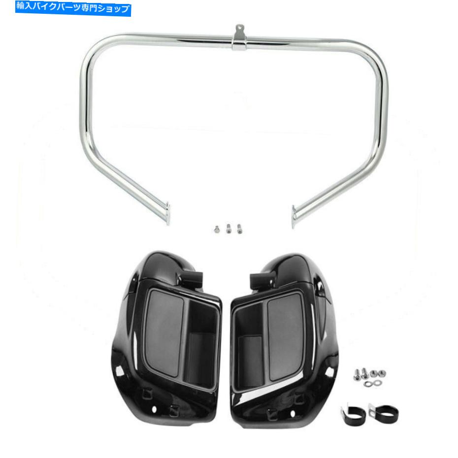 クロームパーツ クロームエンジンガードクラッシュバー下部フェアリングハーレーロードキング2014-2021 Chrome Engine Guard Crash Bar Lower Fairings Fit For Harley Road King 2014-2021【並行輸入品】