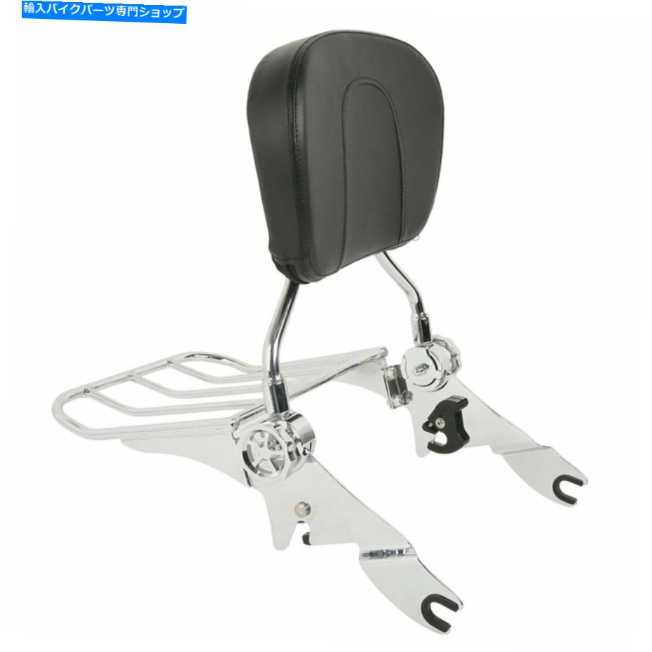 クロームパーツ Chrome Deactable Backrest Sissy Bar荷物ラックフィットハーレーツーリング09-21 Chrome Detachable Backrest Sissy Bar Luggage Rack Fit For Harley Touring 09-21【並行輸入品】