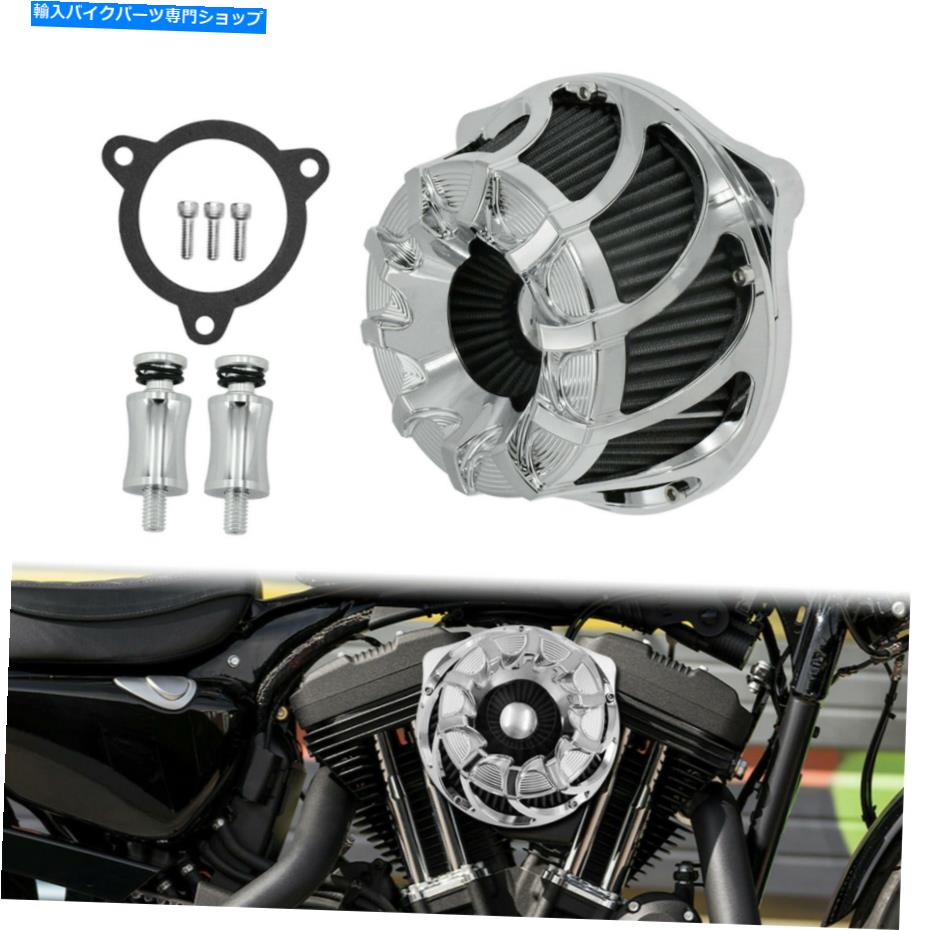 クロームパーツ Chrome CNCエアクリーナー摂取フィルターキットHarley Touring 08-16ソフト Chrome CNC Air Cleaner Intake Filter Kits Fit For Harley Touring 08-16 Softail【並行輸入品】