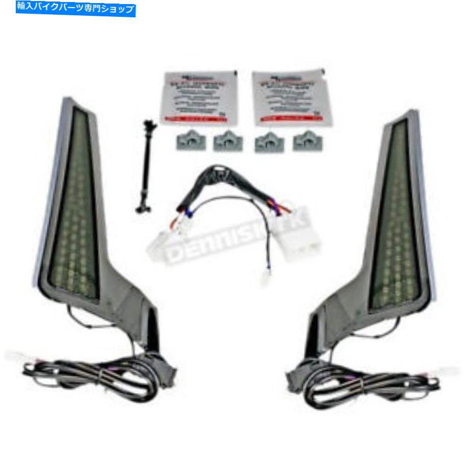 クロームパーツ カスタムダイナミクスクロムファシアLEDライトパネルW /スモークレンズ - CD-FASCIA-HD-CS Custom Dynamics Chrome Fascia Led Light Panels w/Smoke Lens - CD-FASCIA-HD-CS【並行輸入品】