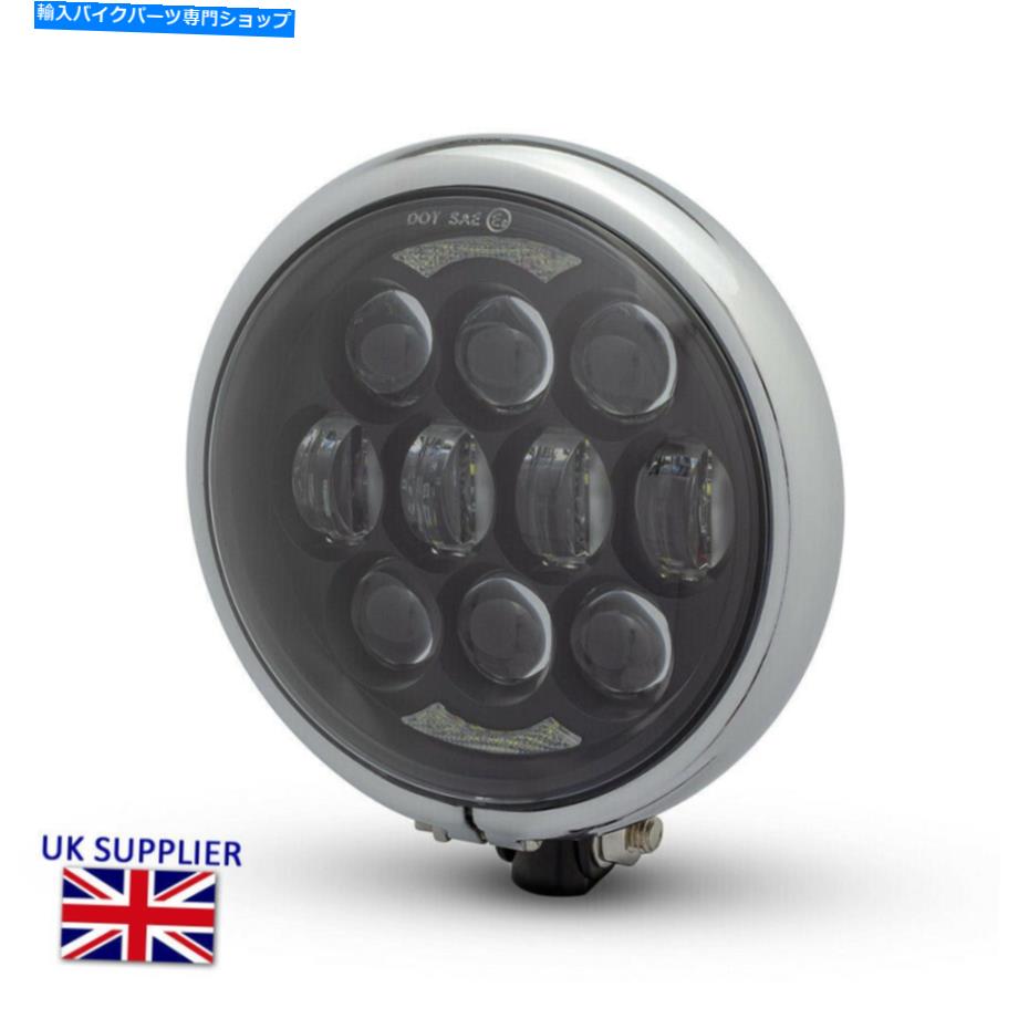 クロームパーツ ハーレーダビッドソンのためのモーターバイクのヘッドライトLED側の駆動ライトブラッククロム Motorbike Headlight LED Side Driving Light Black Chrome for Harley Davidson【並行輸入品】 44,561円