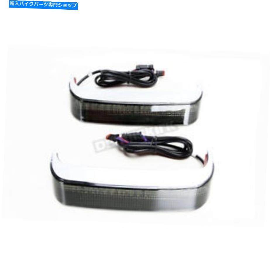 クロームパーツ カスタムダイナミクスクロムサドルバッグライトW /スモークレンズ - CD-SBSEQ-SS6-CS Custom Dynamics Chrome Saddlebag Lights w/Smoke Lens - CD-SBSEQ-SS6-CS【並行輸入品】