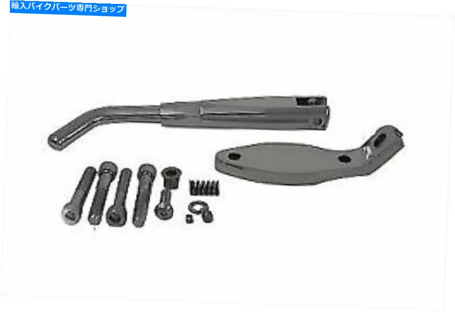 クロームパーツ V-Twinによるハーレーダビッドソンのための隠された春と調節可能なキックスタンドクロム Adjustable Kickstand Chrome with Hidden Spring for Harley Davidson by V-Twin【並行輸入品】