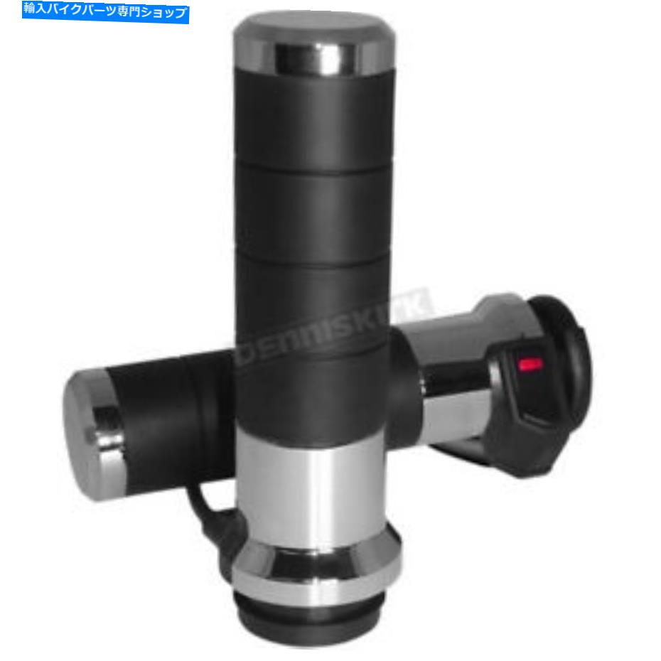 クロームパーツ KOSO CHROME TITAN-X電子スロットル用加熱グリップ - AX068M00 Koso Chrome Titan-X Heated Grips for Electronic Throttle - AX068M00【並行輸入品】