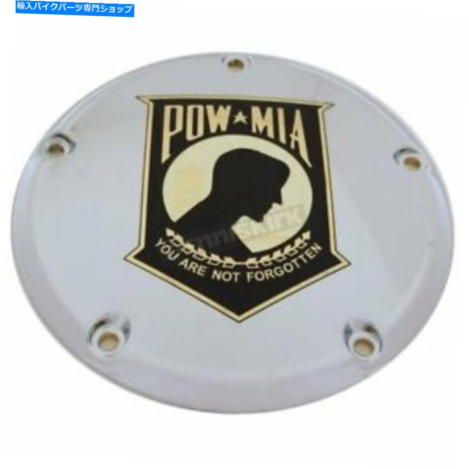 クロームパーツ カスタム彫刻LTD。クロムPow-Mia Derby Cover W / Gold Accent - POW05-12 Custom Engraving LTD. Chrome POW-MIA Derby Cover w/Gold Accent - POW05-12【並行輸入品】｜Us Custom Parts Shop USDM 51,043円