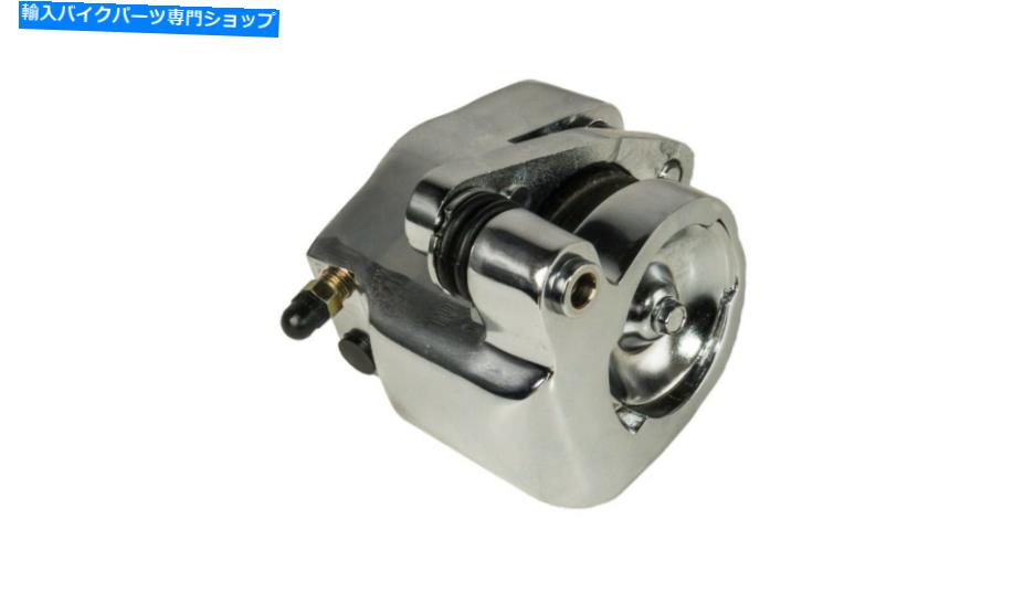 クロームパーツ ハーレーダビッドソンのためのクロムフロントブレーキ単一ピストンキャリパー360ツイン CHROME FRONT BRAKE SINGLE PISTON CALIPER for Harley Davidson by 360 Twin【並行輸入品】