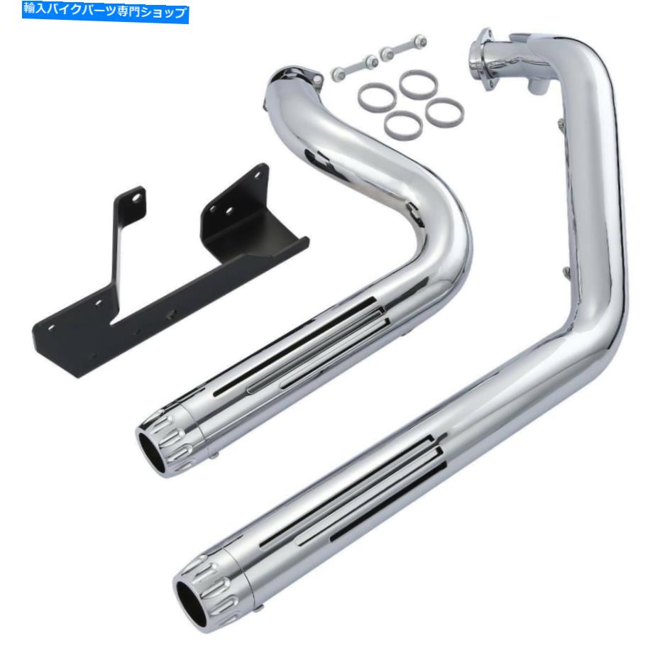 クロームパーツ ハーレースポーツスターXL1200 883 2004-2013のための驚くべきショットの排気パイプ Staggered Shots Drag Exhaust Pipes Fit For Harley Sportster XL1200 883 2004-2013【並行輸入品】
