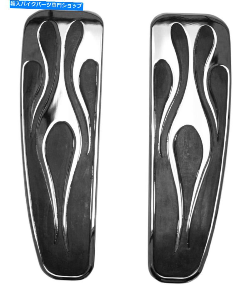 クロームパーツ バロンロングボードクロームフレームドライバーの床板（BA-7002-03） Baron Longboard Chrome Flame Driver Floorboards (BA-7002-03)【並行輸入品】