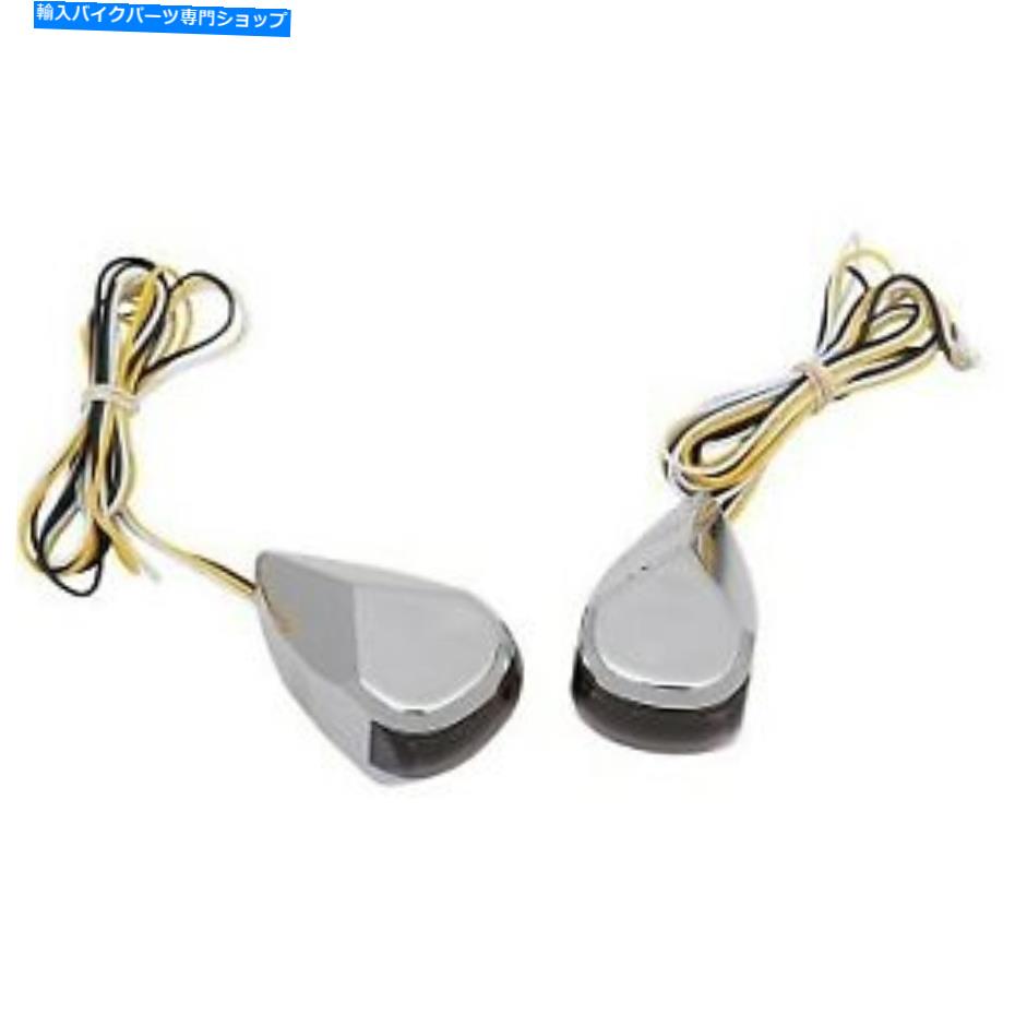 クロームパーツ Flhx / Fltr 99-20のための合金アートクロームの煙/白のLEDの駆動ターン信号ライト Alloy Art Chrome Smoke/White LED Driving Turn Signal Lights for FLHX/FLTR 99-20【並行輸入品】