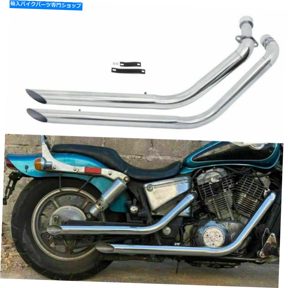 【楽天市場】クロームパーツ Honda Shadow 1100 VT1100 ACE AEROのためのショートショット排気管