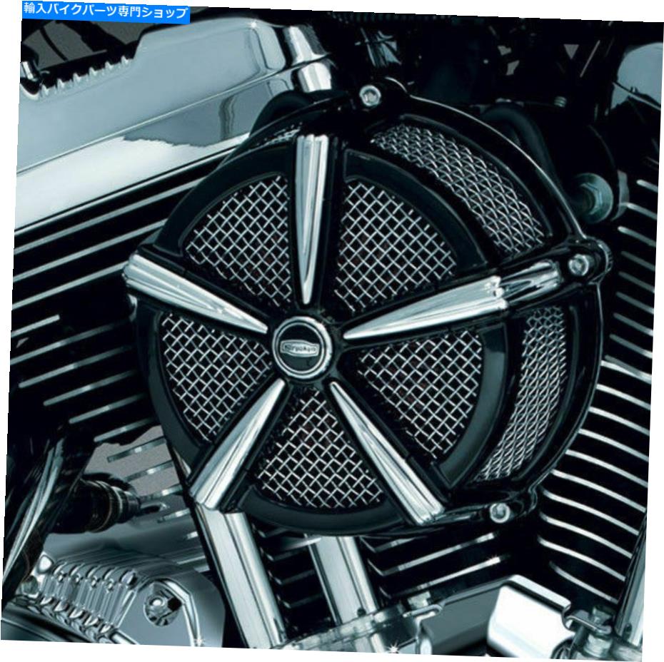 クロームパーツ クライャキンブラッククロームマッハ2ステージ1エアクリーナK＆Nフィルターハーリーツインカム9535 Kuryakyn Black Chrome Mach 2 Stage 1 Air Cleaner K&N Filter Harley Twin Cam 9535【並行輸入品】