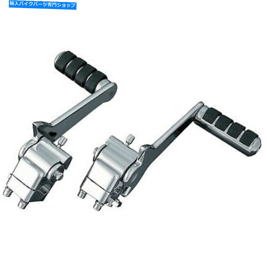 クロームパーツ クライャキン4571クローム調節可能リア旅客ペグキットハーレーFLH / FLT（EXC CVO） Kuryakyn 4571 Chrome Adjustable Rear Passenger Peg Kit Harley FLH/FLT (exc CVO)【並行輸入品】