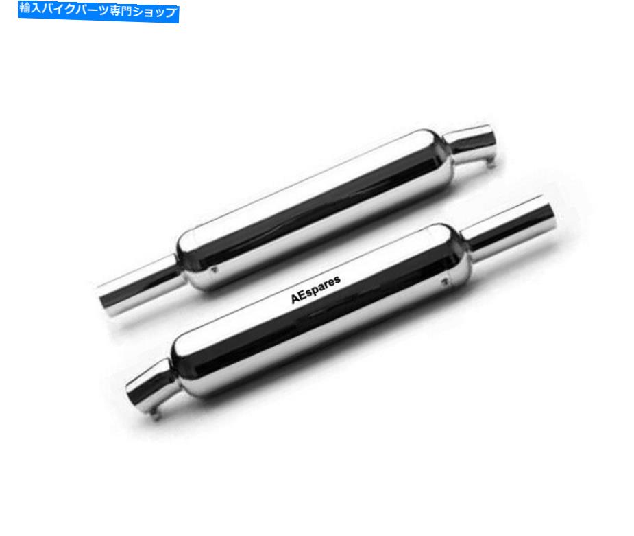 クロームパーツ フィットロイヤルエンフィールドインターセプター650クラシックショートエキゾンセンサーセットクロムECS Fits Royal Enfield Interceptor 650 Classic Short Exhaust Silencer Set Chrome ECs【並行輸入品】