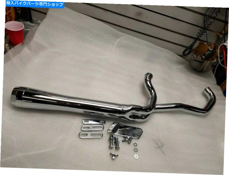 クロームパーツ 2 Zilla排気ハーレーソフトチョッパーショットガン1984-06 Chrome Briet Tip 2 into 1 Zilla Exhaust Harley Softail Chopper Shotgun 1984-06 Chrome Billet Tip【並行輸入品】