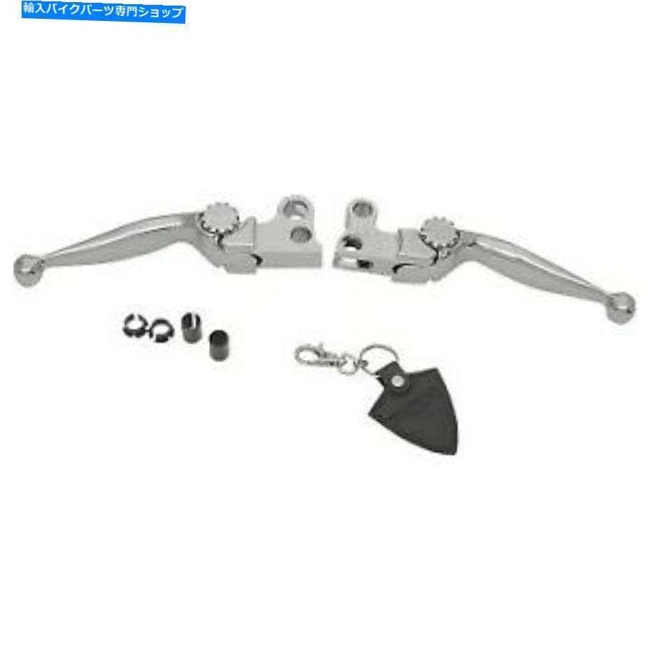 クロームパーツ PSRクロームジャーニー調整可能クラッチブレーキレバーセット14-16 FLHT / FLHX PSR Chrome Journey Adjustable Clutch Brake Lever Set for Harley 14-16 FLHT/FLHX【並行輸入品】