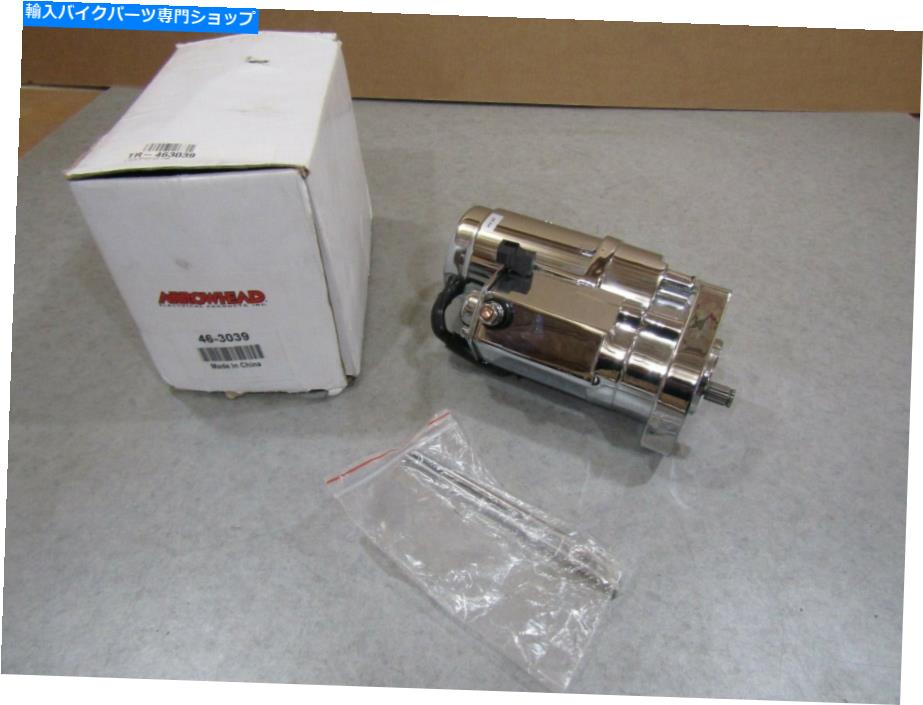 クロームパーツ arrowhead chrome 2.4 KWスターターモーター1989-2006ハーレーダビッドソンFXST FXD ARROWHEAD CHROME 2.4 kw STARTER MOTOR 1989-2006 HARLEY DAVIDSON FXST FLST FXD【並行輸入品】