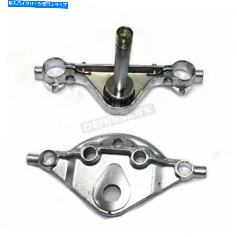 クロームパーツ Vツイン製造クロム鍛造スチールトリプルツリー - 24-0212 V-Twin Manufacturing Chrome Forged Steel Triple Tree - 24-0212【並行輸入品】