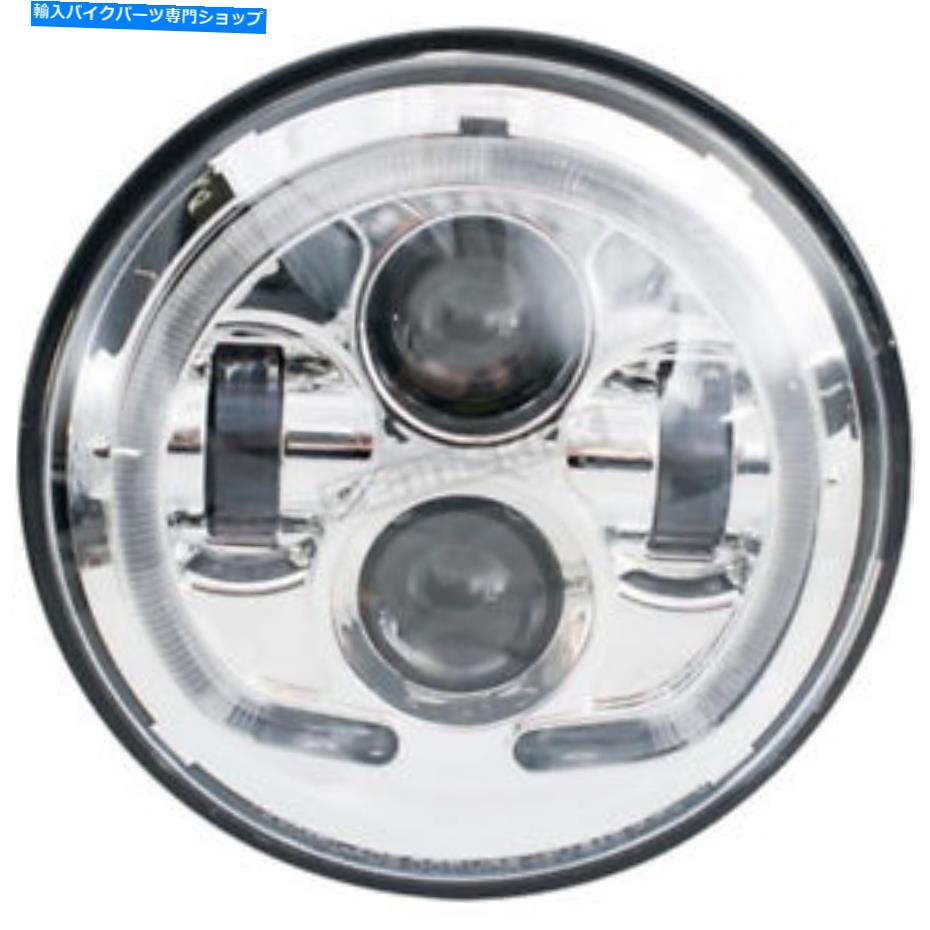 クロームパーツ リヴコクローム7インチLEDヘッドライト - LED-130 Rivco Chrome 7 in. LED Headlight - LED-130【並行輸入品】