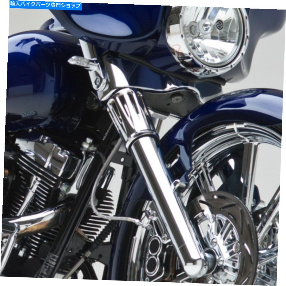 クロームパーツ 86-17ハーレーダビッドソンFLST 20-023のためのArlen Ness Chrome Deep Cutフォークブーツ Arlen Ness Chrome Deep Cut Fork Boots for 86-17 Harley Davidson FLST 20-023【並行輸入品】|Us Custom Parts Shop USDM
